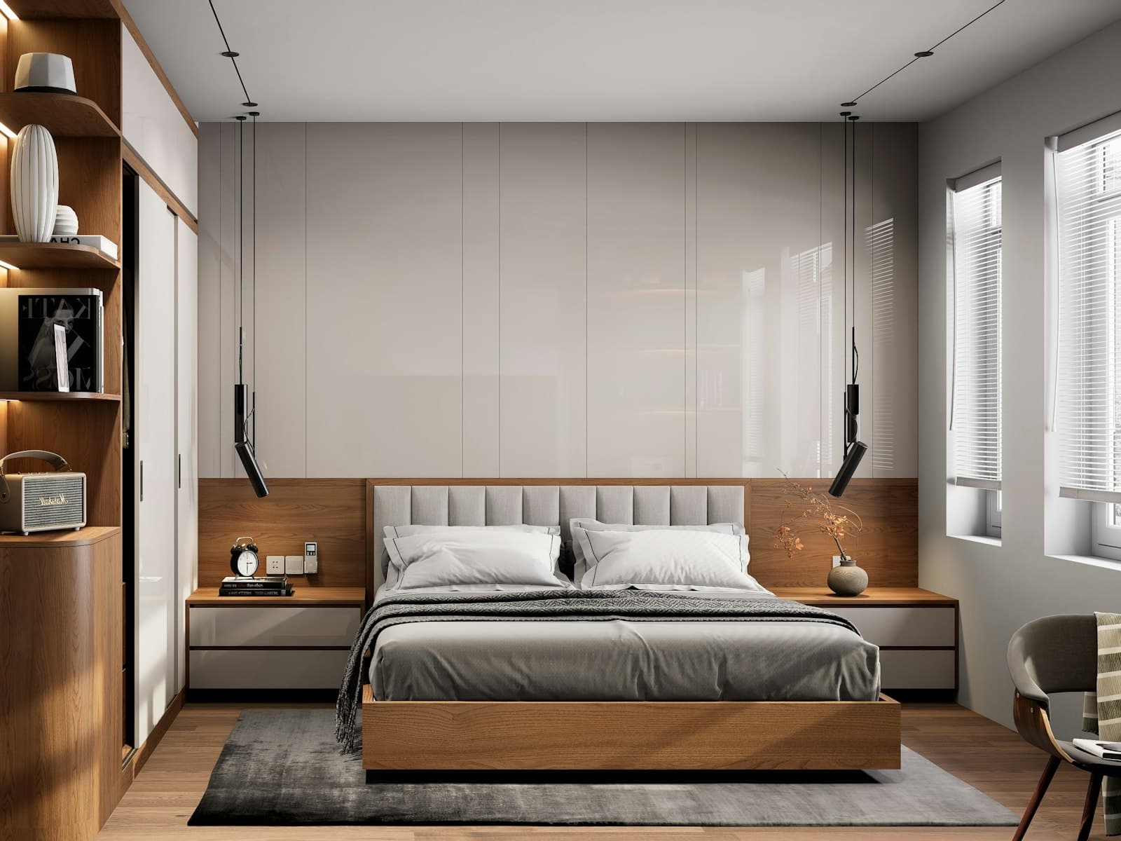 A calm modern bedroom